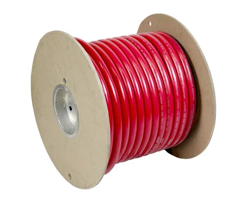 WUL4RD-100 – PACER Battery Cable, Without Terminal Red Positive 4 Gauge 600 Volts Tinned Copper Conductor/ PVC Insula...